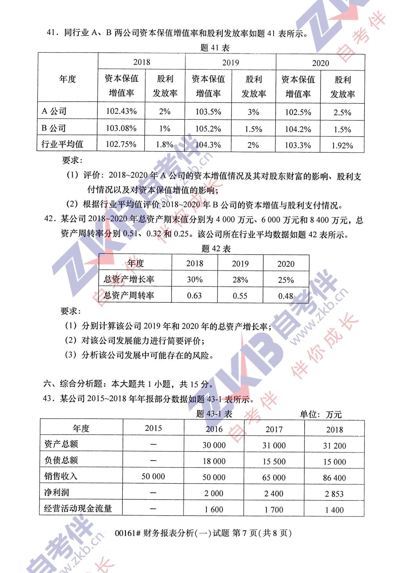 2021年10月福建自考00161財務(wù)報表分析(一)試卷