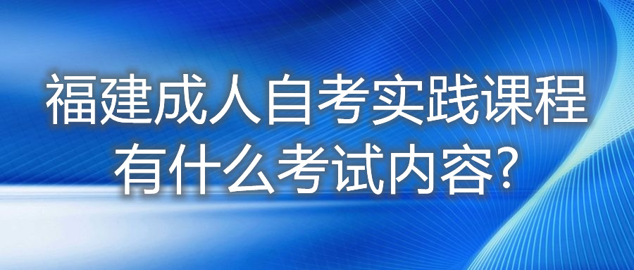 福建成人自考實(shí)踐課程有什么考試內(nèi)容?